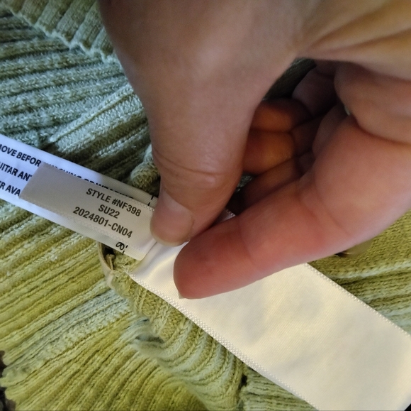 Madewell Women's Barbrook Button Front Sweater Top Size M In Seamoss Green - Picture 5 of 6